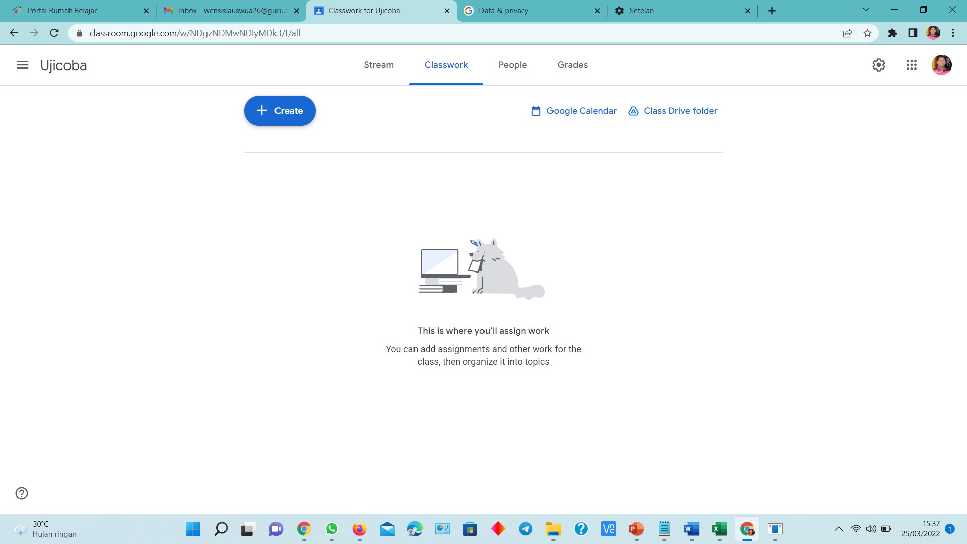 Membuat Materi dalam Google Classroom